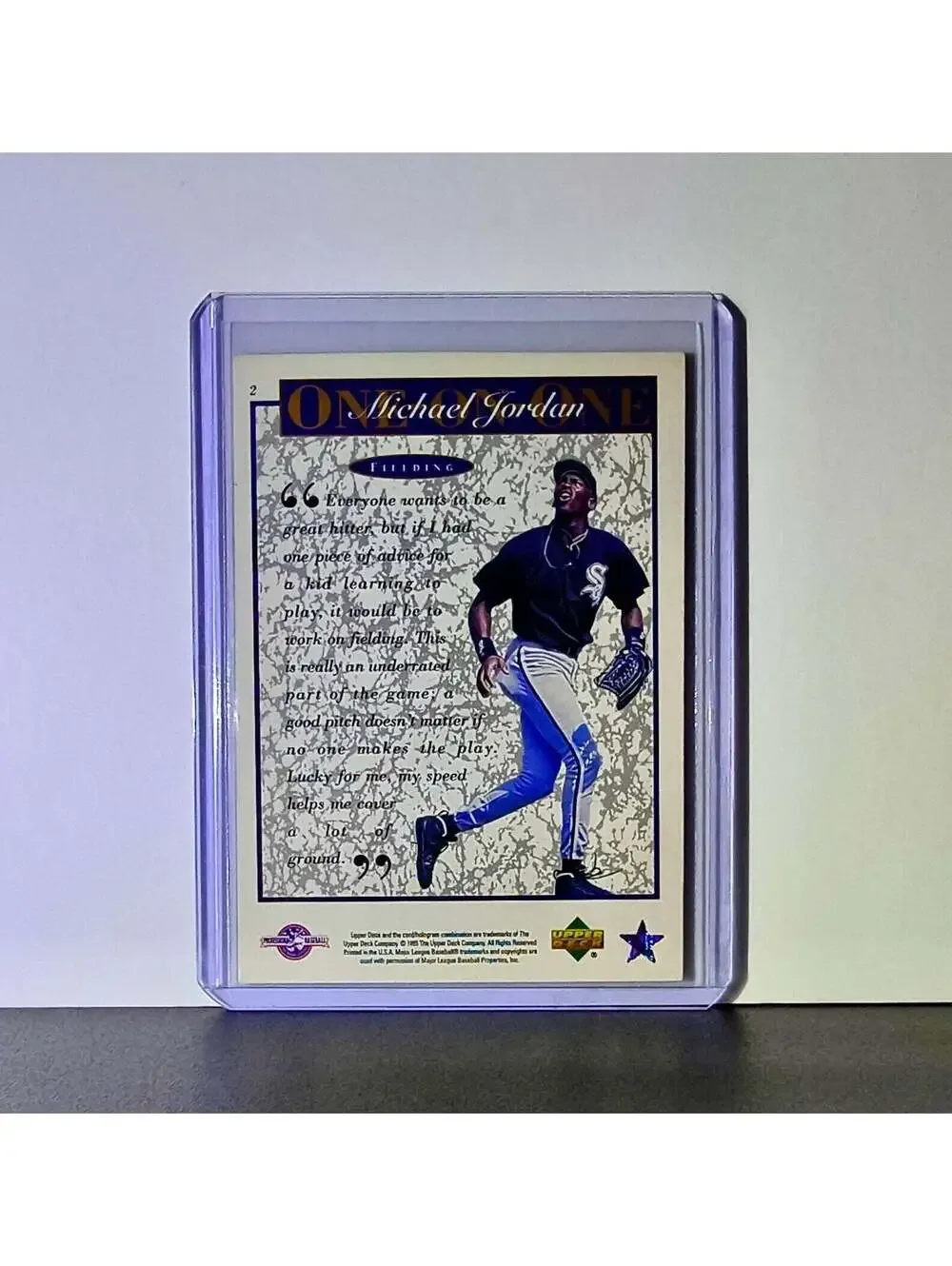 Michael Jordan 1995 Upper Deck Minors One on One #2 Card Chicago Bulls